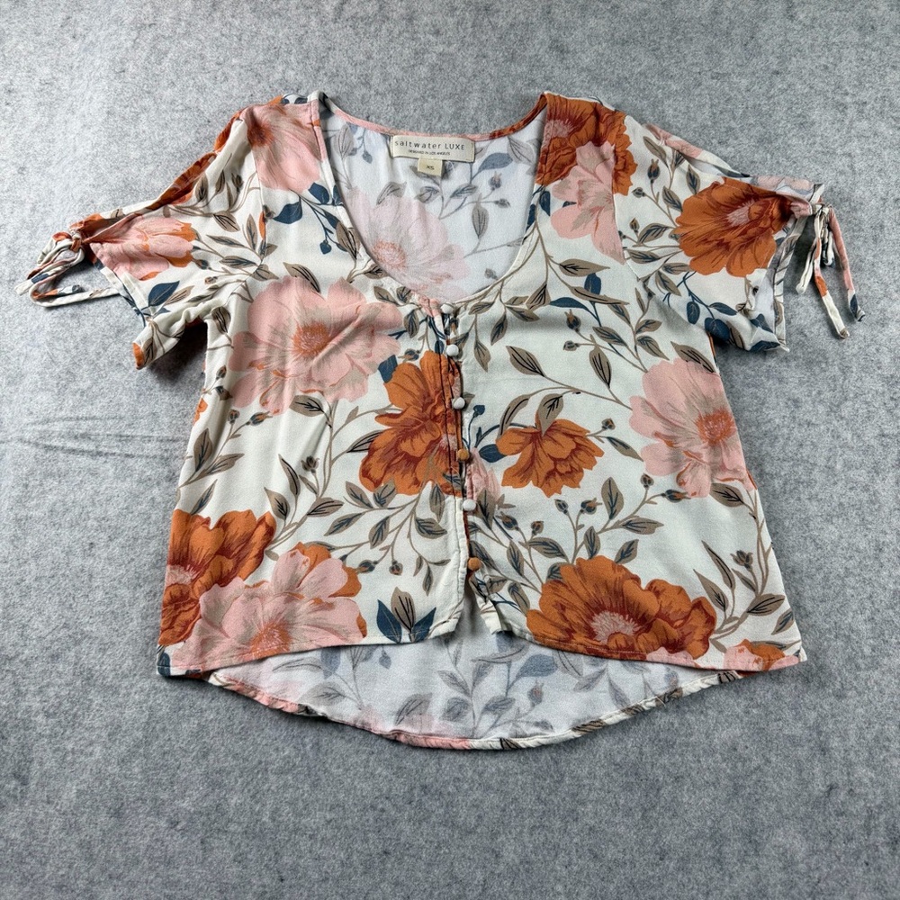 Salt Water Luxe Women’s Casual Floral Top/Blouse  Size XS